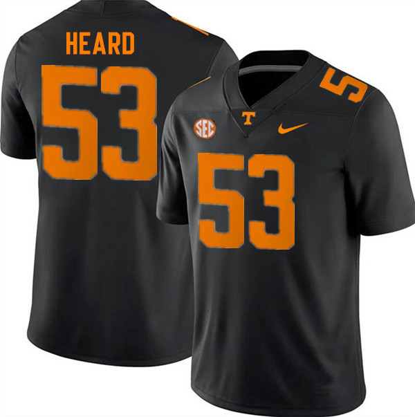 Men #53 Lance Heard Tennessee Volunteers College Football Jerseys Stitched-Black